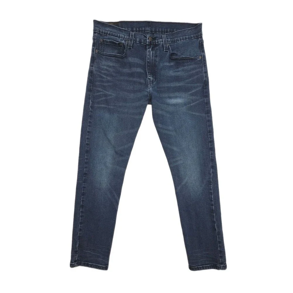 Levi's 512 Jeans Slim Tapered Men Sz 34 x 30 Blue Cotton Blend Stretch Dark Wash